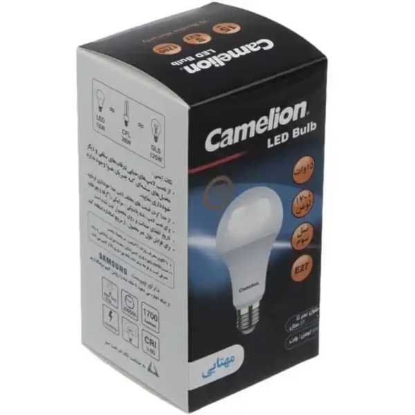 لامپ حبابی 15 وات E27- A70 مدل T45  کملیون - Image 2