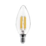 لامپ LED شمعی 4 وات فیلامنتی رویالوکس پایه E14 برند پارس شعاع توس