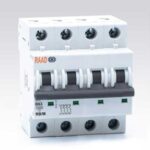 کلید مینیاتوری 4 پل 63 آمپر | 10 کیلوآمپر | AC | تیپ B رعد الکتریک