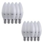 لامپ شمعی ال ای دی 5.7 وات اسرام بسته 10 عددی