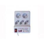 محافظ برق بدون ارت لوازم صوتی،تصویری و کامپیوتر طول 1.4 متر افق مدل 502