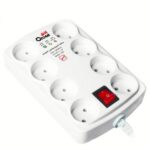 محافظ برق بدون ارت لوازم صوتی،تصویری و کامپیوتر طول 1.8 متر افق مدل 802