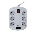 محافظ 6 خانه ارت دار صوتی تصویری خیام الکتریک با کابل 5 متر