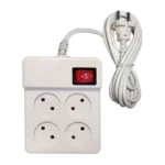 رابط برق 4 خانه بدون ارت با قفل کودک با کابل 3 متری خیام الکتریک