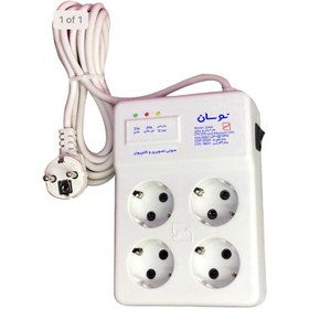 محافظ ۴ پریز کلید دار بدون ارت نوسان الکتریک ۲۲۴۰۴ کابل ۳ متر