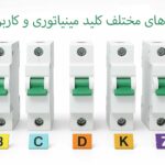 تیپ های مختلف کلید مینیاتوری و کاربرد آنها