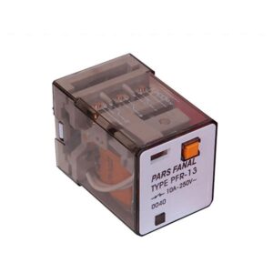 رله شیشه ای دو کنتاک پارس فانال مدل PFR-22 قفل شو