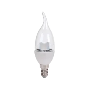 لامپ ال ای دی شمعی اشکی شفاف لنز استوانه ای 6 وات پارس شهاب