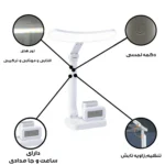 چراغ مطالعه شارژی مدل Q21-6 به همراه ساعت دیجیتال