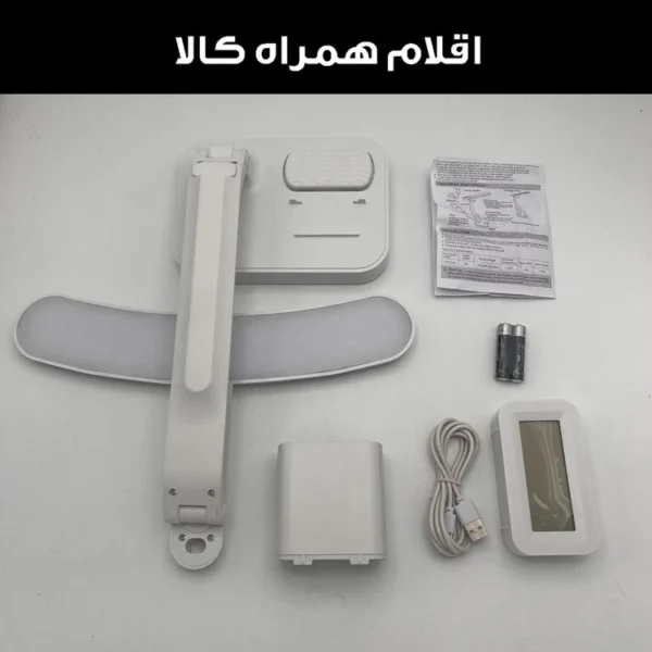 چراغ مطالعه شارژی مدل Q21-6 به همراه ساعت دیجیتال