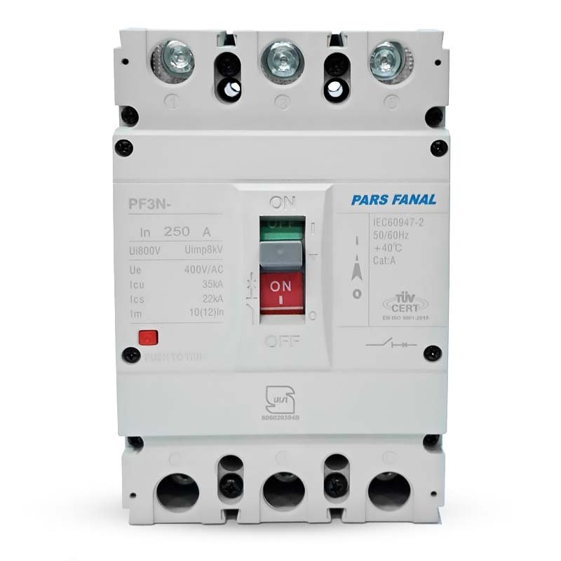 کلید اتوماتیک کامپکت FIX پارس فانال مدل PF3N کلید اتوماتیک کامپکت FIX پارس فانال مدل PF3N جریان 125-250 آمپر