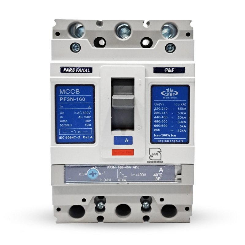 کلید اتوماتیک کامپکت قابل تنظیم مگنتیک پارس فانال مدل PF3N-630-ADJ جریان 630 آمپر کلید اتوماتیک کامپکت قابل تنظیم مگنتیک پارس فانال مدل PF3N-PF3-ADJ جریان 16-100 آمپر