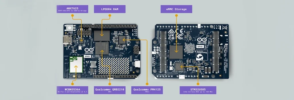 برد آردوینو UNO Q 5 مقایسه آردوینو UNO Rev3 با برد آردوینو UNO Q
