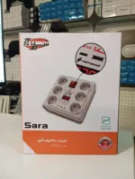 محافظ برق سارا ۶ خروجی مجهز به فست شارژ و تایپ C - Image 4