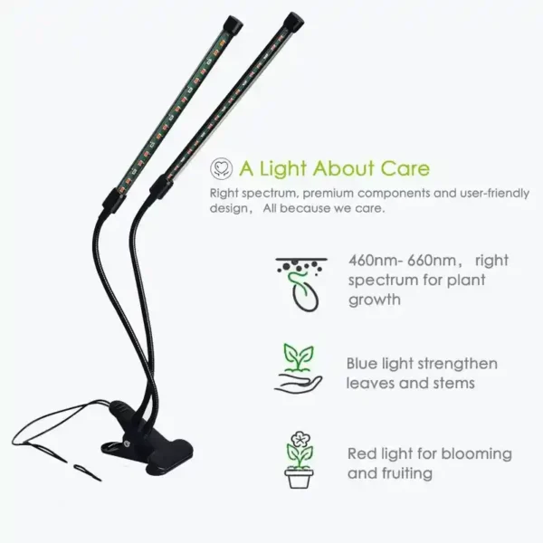 چراغ رشد گیاه 10 وات مدل Dual Head - Image 7