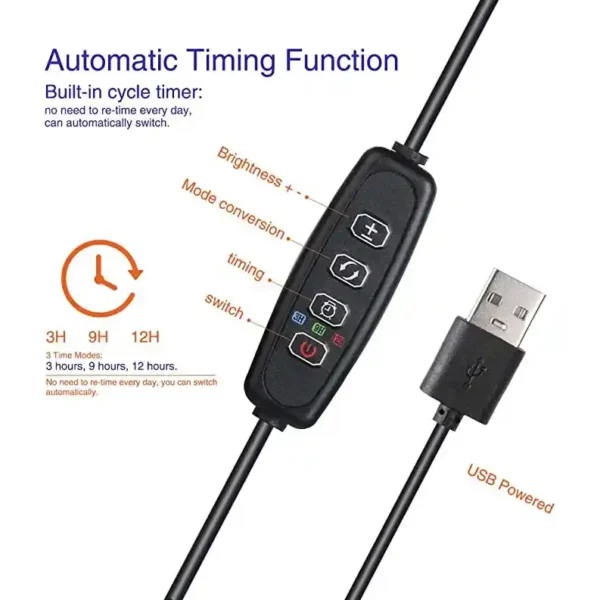 چراغ رشد گیاه 40 وات مدل Quad Head - Image 6