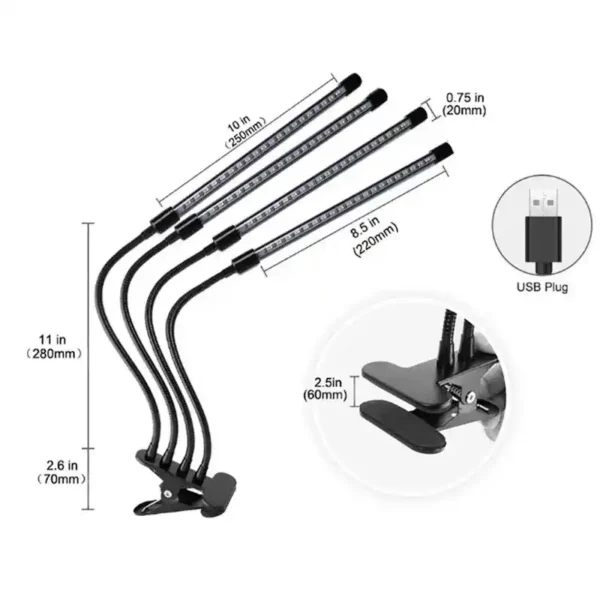 چراغ رشد گیاه 40 وات مدل Quad Head - Image 11