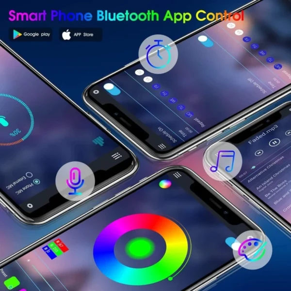 ریسه ال ای لومیز مدل SmartStrip-44key-40m bluetooth به همراه ریموت - Image 10