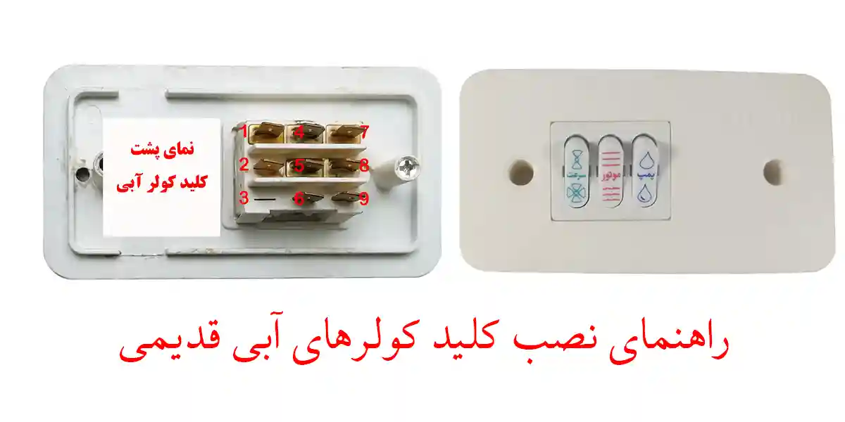 راهنمای ساده بستن کلید کولر آبی و نقشه کلید کولر آبی