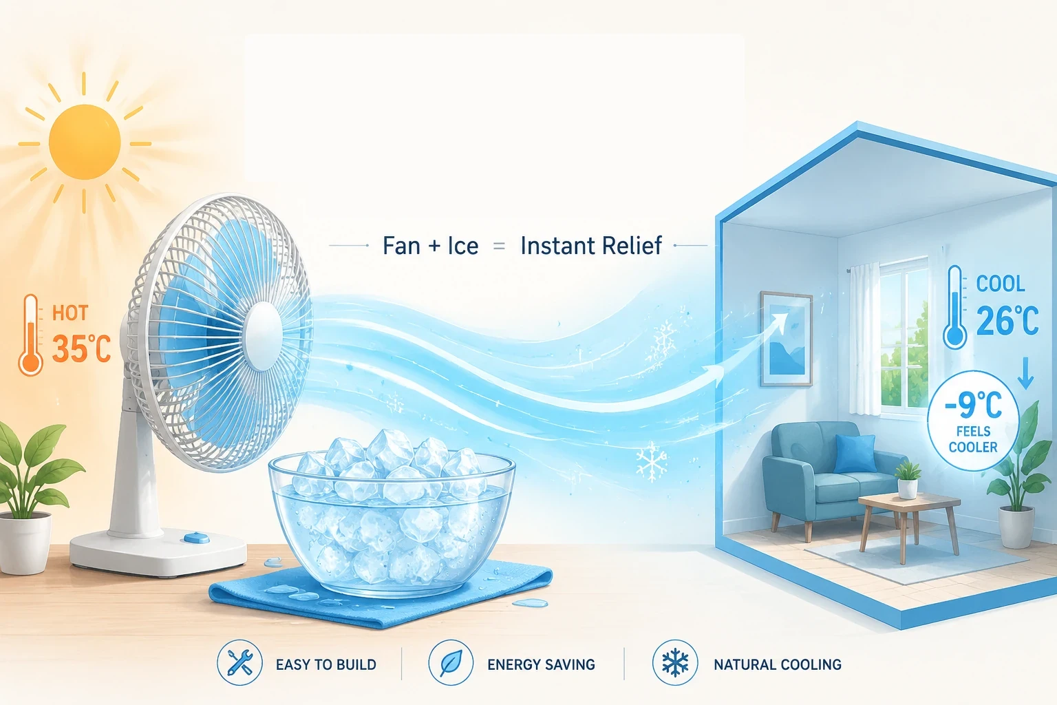 یک پنکه را چگونه به کولر تبدیل کنیم؟