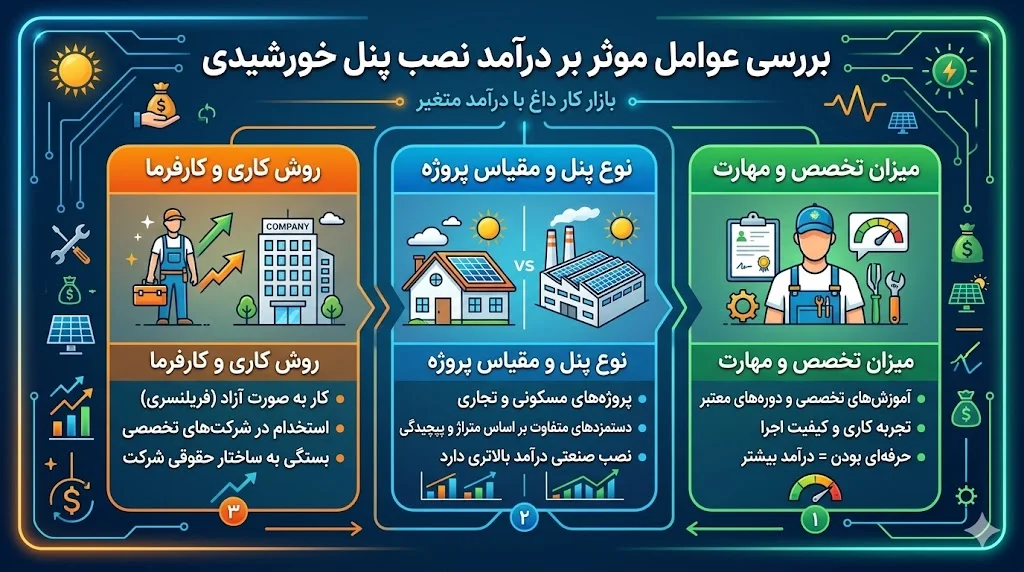 درآمد نصب پنل خورشیدی چقدرست؟+استخدام نصاب