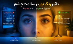 تاثیر رنگ نور بر سلامت چشم؛ کدام رنگ‌ها مفید و کدام‌ها مضرند؟