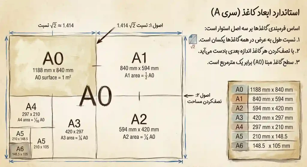 استاندارد ابعاد کاغذ (سری A)
