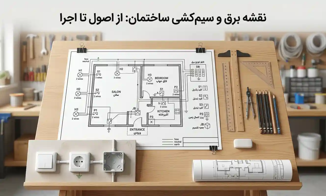 ابزار نقشه‌کشی، اصول نقشه‌کشی برق و سیم‌کشی روشنایی ساختمان