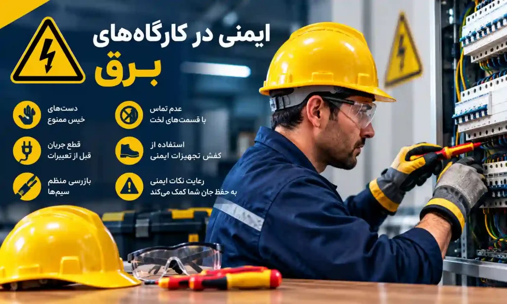 اصول ایمنی و حفاظت در برابر برقگرفتگی 2 مقررات و نکات ایمنی کارگاههای برق