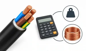 چگونه وزن و مقدار مس مصرف‌شده در یک کابل برق را محاسبه کنیم؟